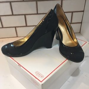 Coach Kerryann wedge black